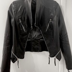 Lulus Black Vegan Leather Jacket